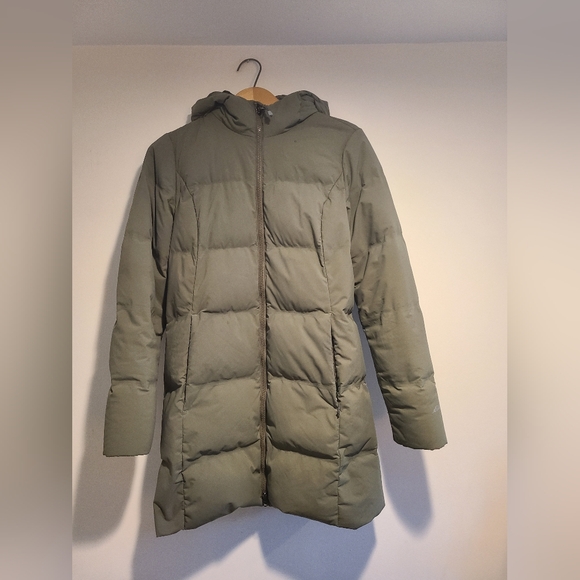 Eddie Bauer Sage Green Hooded Puffer Coat - Picture 1 of 4